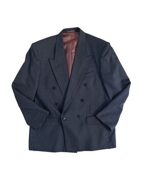 Hunt Club Vintage Double-Breasted Men's Grey Blazer